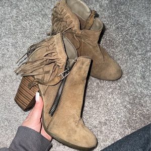 Suede booties super cute and comfy